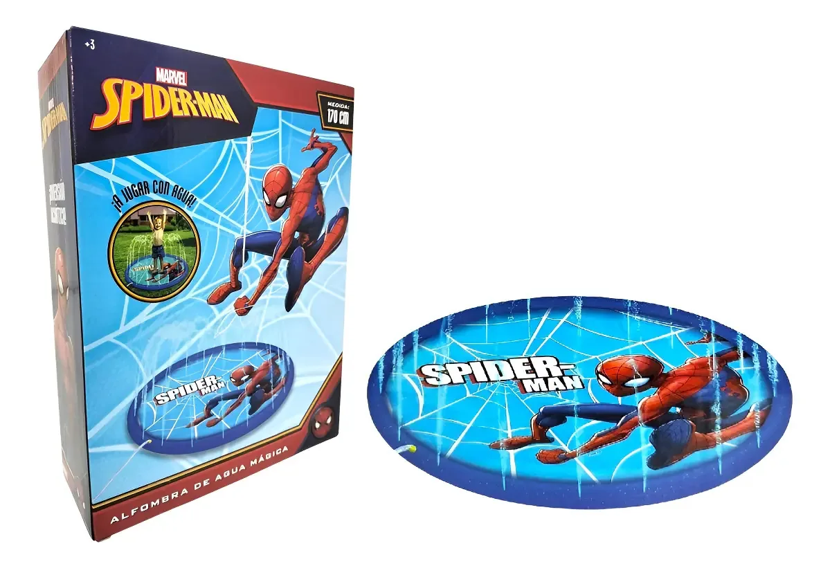 Tapete de água mágico com pulverizador Spiderman ou Animals Jeg Color Spiderman - 8931 Tamanho N/a
