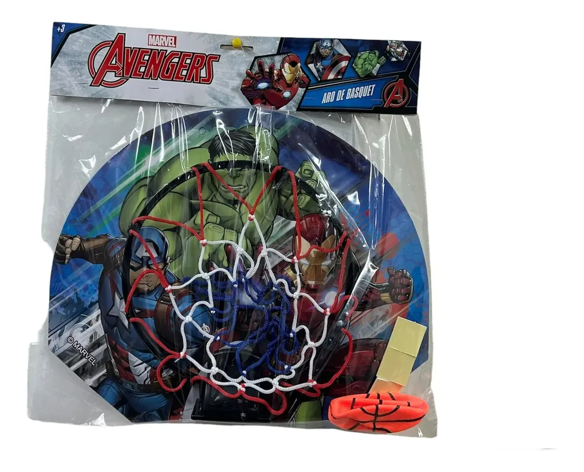Cesta de basquete Avengers com bola e rede 54790