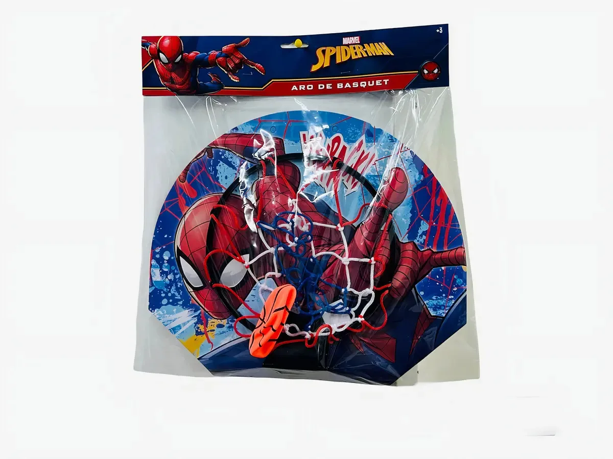 Cesta de basquete Spiderman com bola e rede 54759