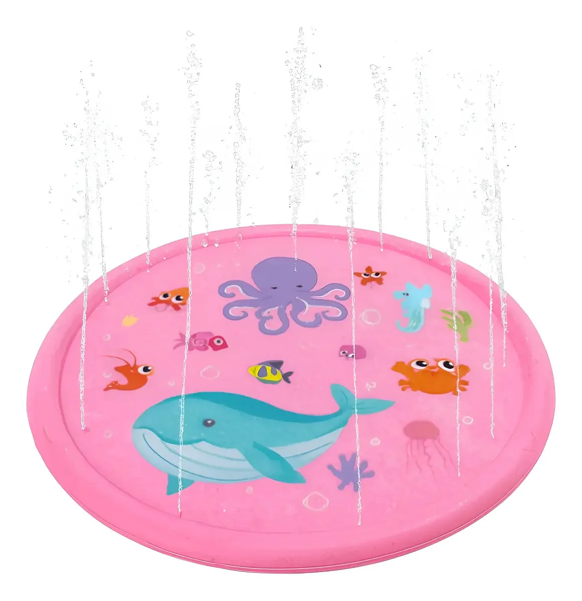 Tapete mágico de água com aspersor Mundo Marino Tun Tuni rosa tamanho N/a