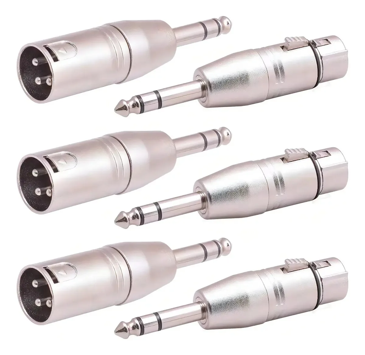 Adaptador Smithok XLR, pacote de 6 adaptadores Trs para XLR