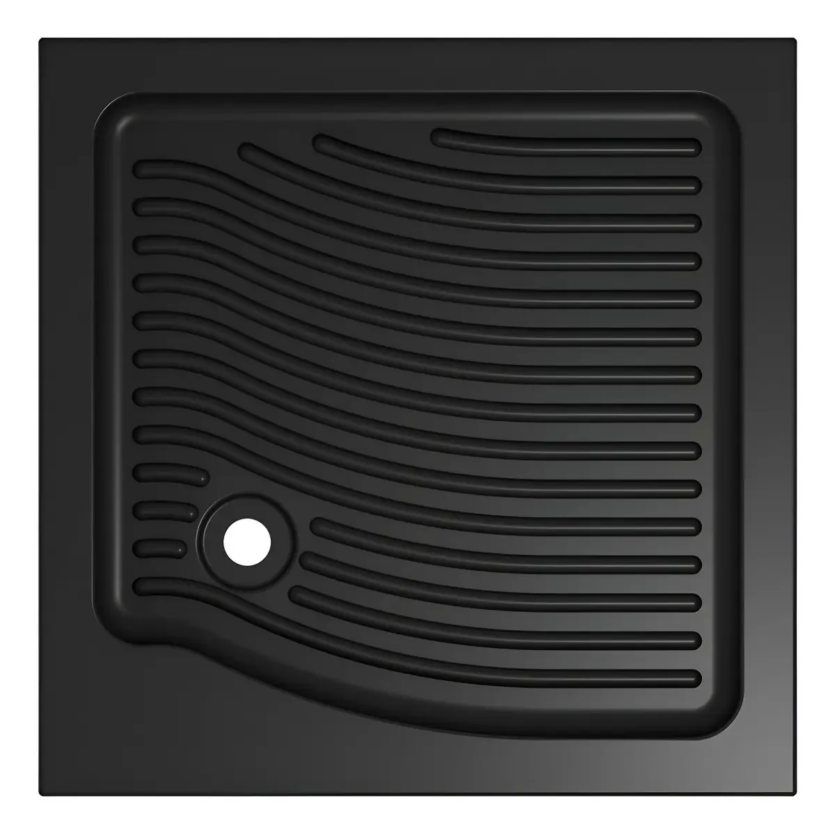 Receptáculo de chuveiro 80x80cm Preto
