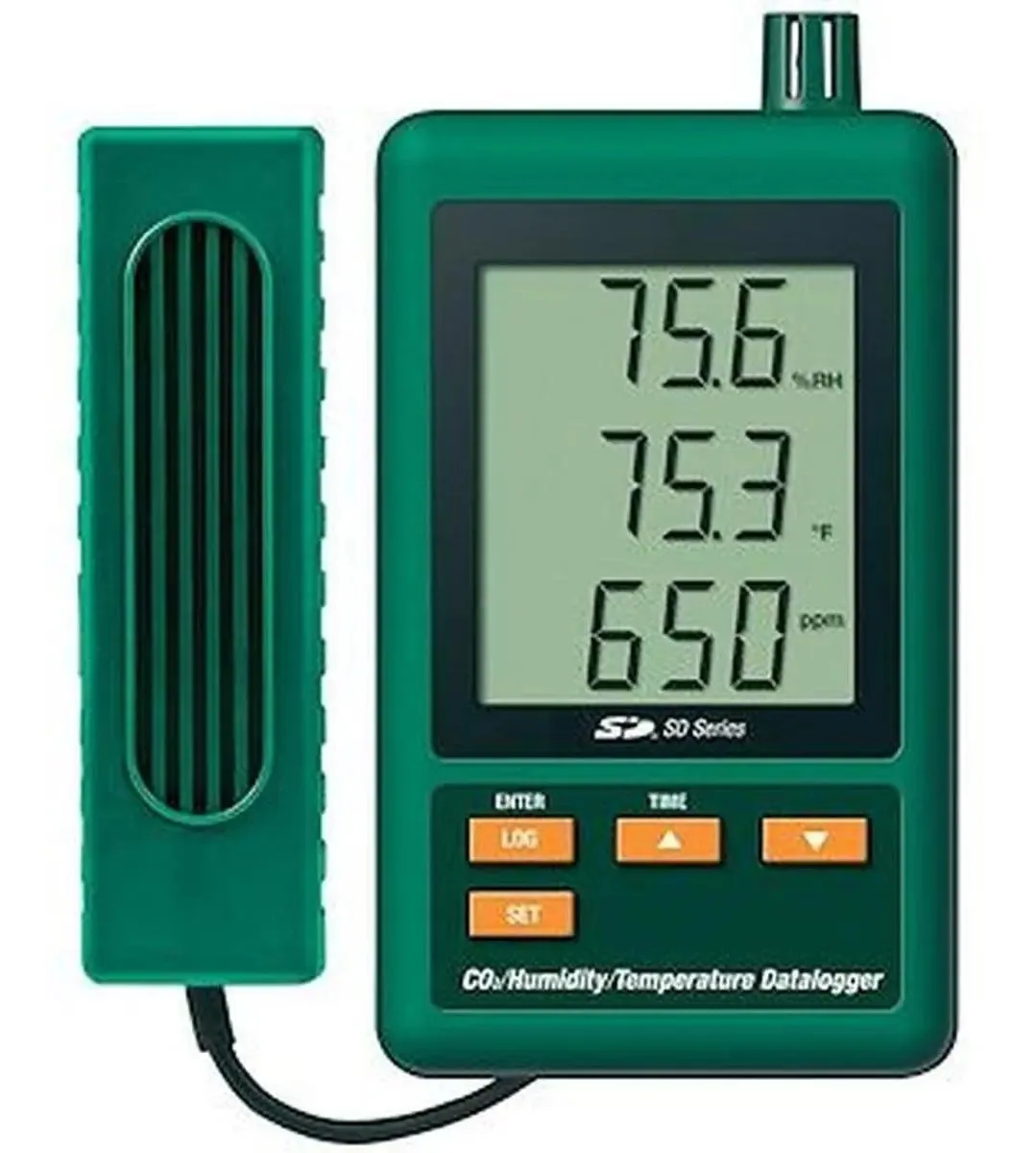 Medidor de CO2 e umidade Nom, MxKlg-001, escala de 0 A Co2