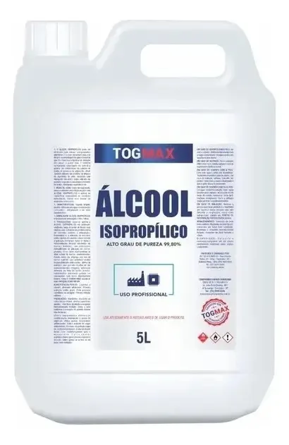 Álcool Isopropílico Baixo Índice De Oxidação 5 Litros Togmax
