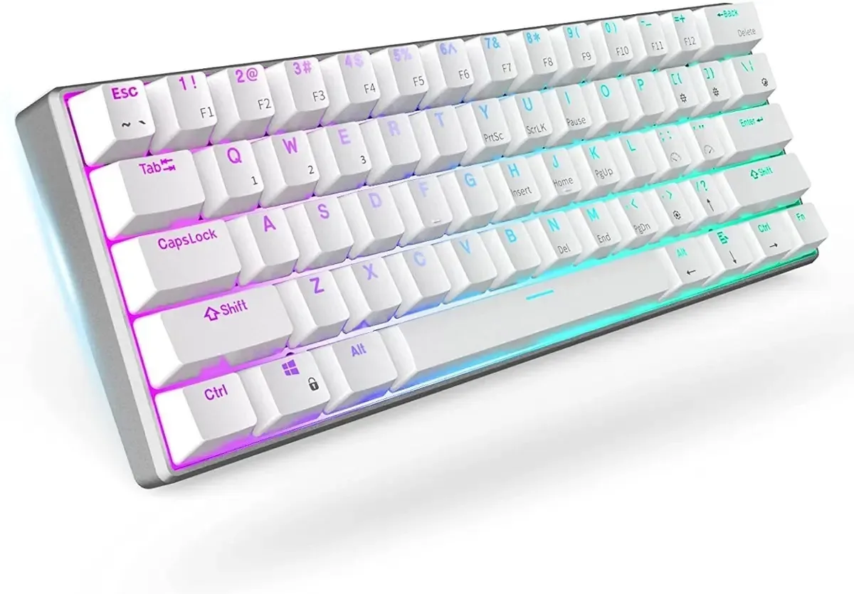 Teclado mecânico Royal Kludge Rk61 Pro Edition Brown Switch Teclado branco