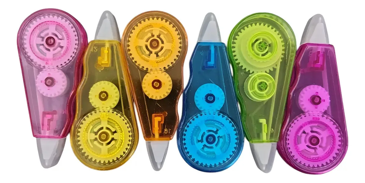 Kit 6 Corretivo Em Fita Para Correção Artigos De Papelaria