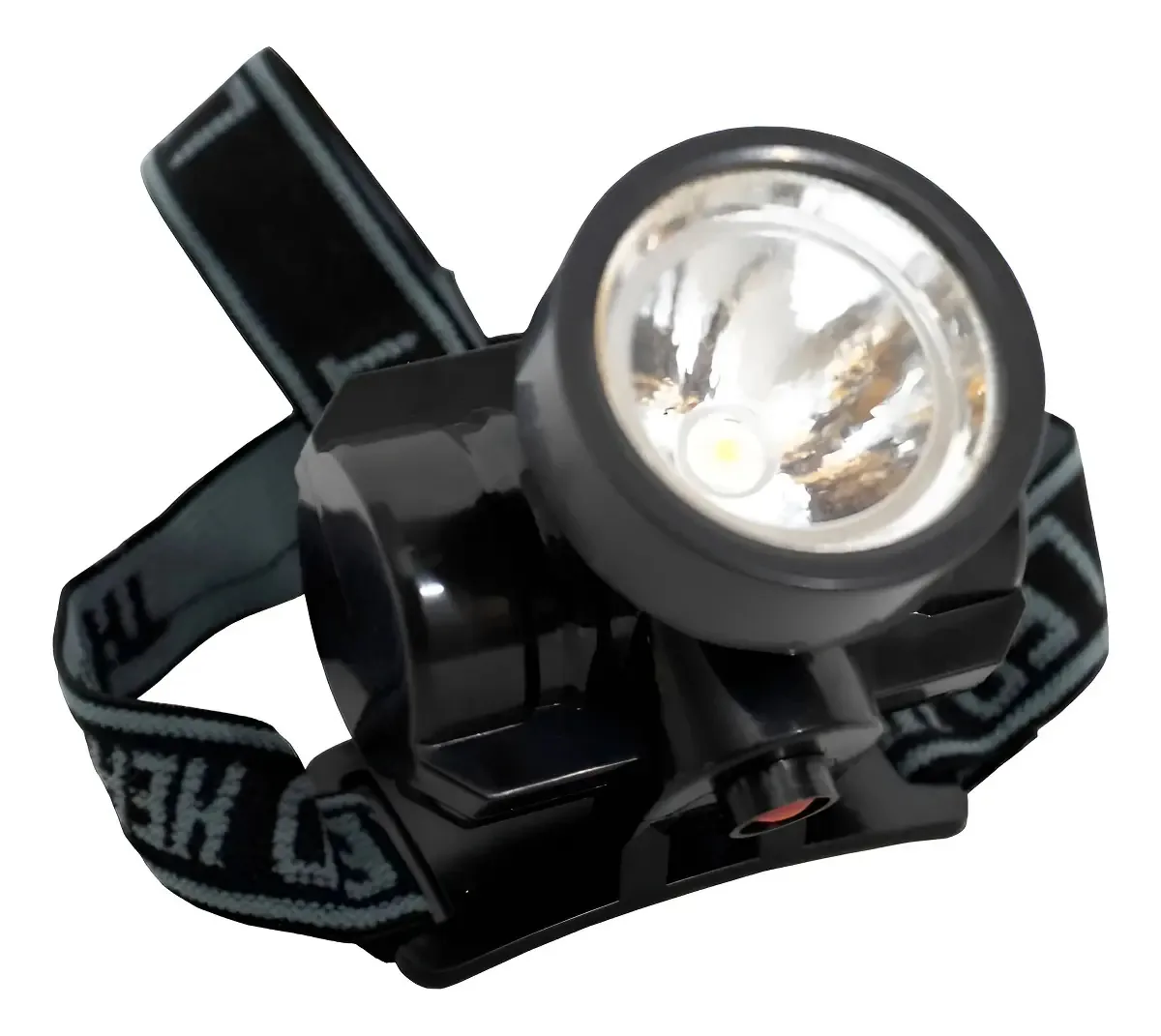 Lanterna de mineração recarregável Hands Free Head, LED preto/vermelho recarregável