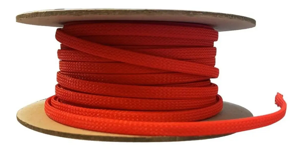 Tampa de cabo Red Snakeskin expansível de 1/2 a 30 metros