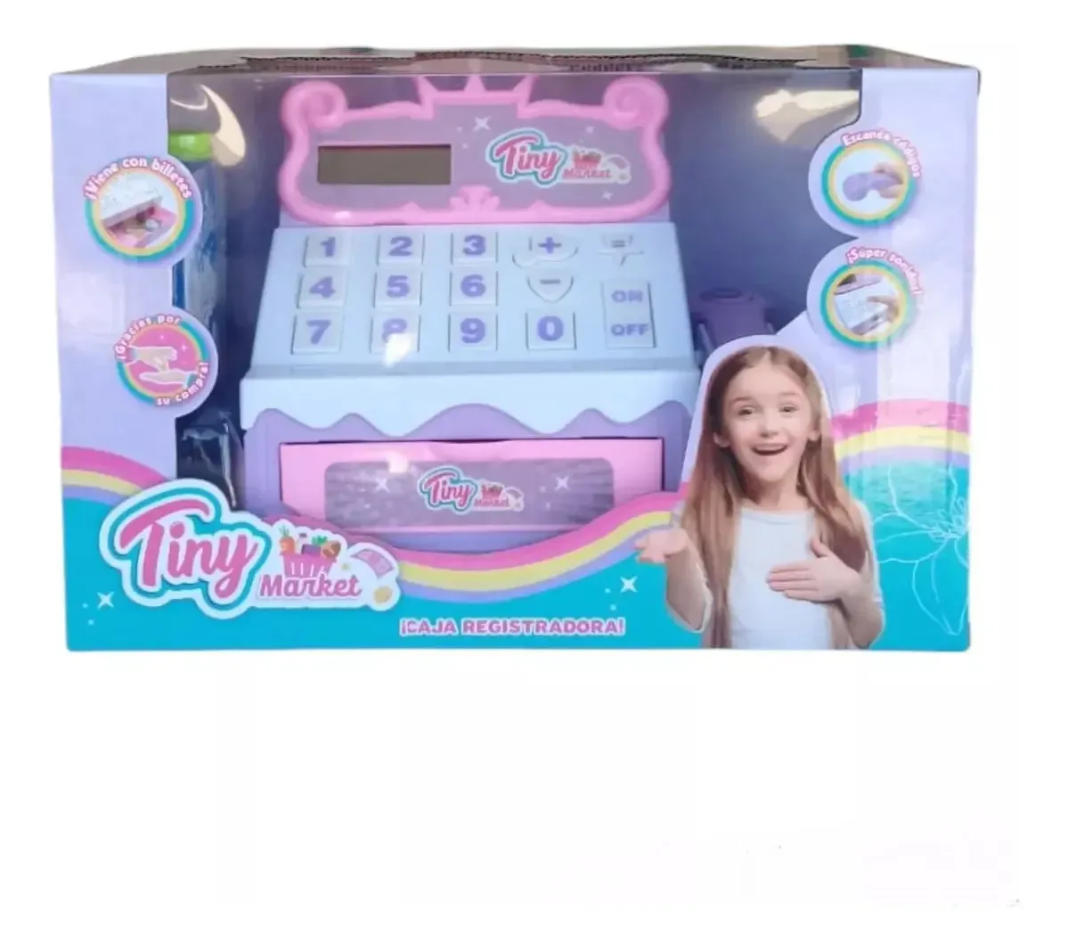Caixa registradora Tiny Market com acessórios 54879 Color