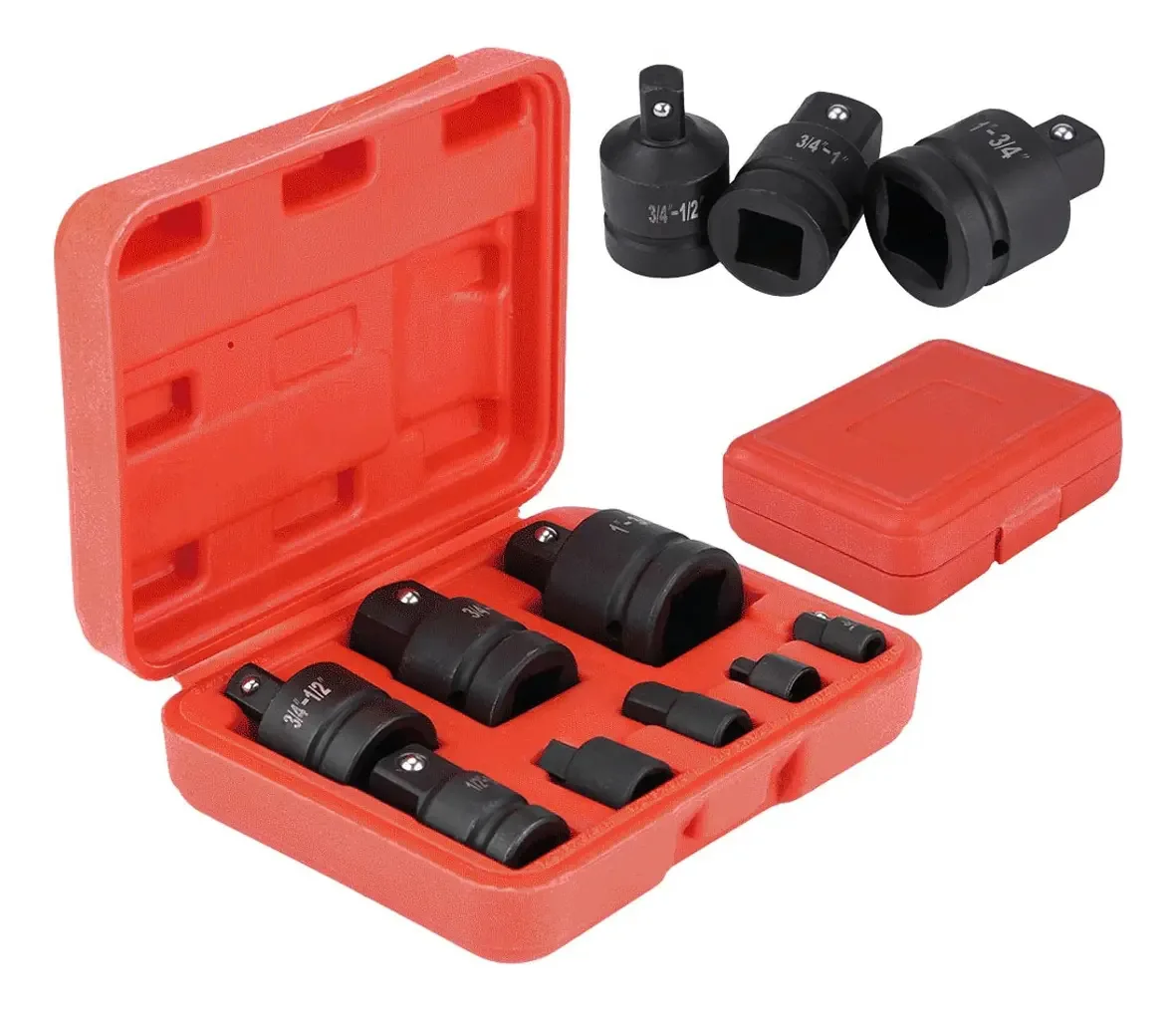 Conjunto de adaptadores e redutores de impacto x 8 peças