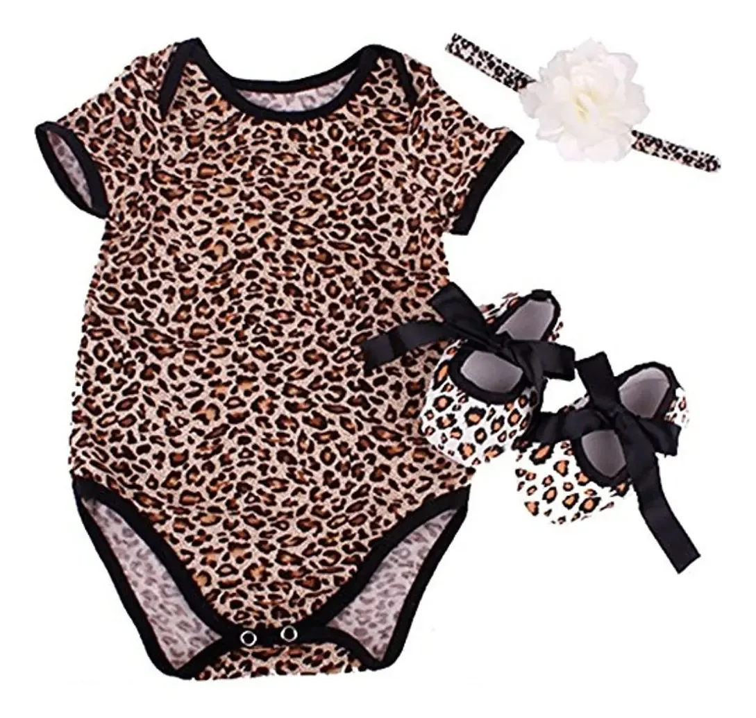Coleção de macacões Npk Reborn Baby Doll Leopard, par de roupas