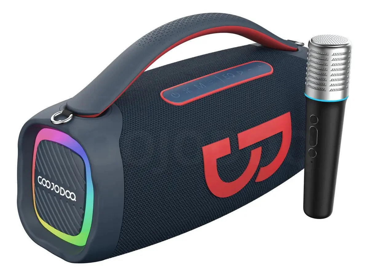 Caixa De Som Bluetooth Portátil Boombox Wifi Alta Qualidade Cor Vermelho