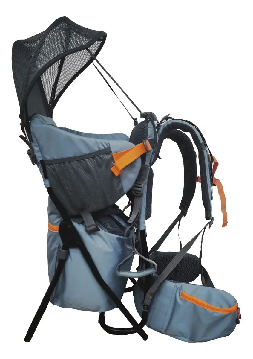 Mochila Atakama Outdoor Trekking Baby Carrier e teto incluído em azul claro