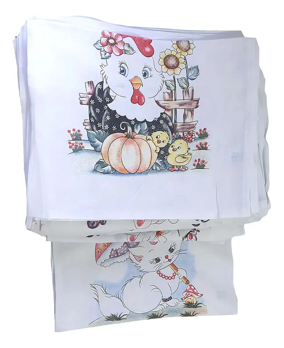 Kit 10 Panos Prato Estampados Sortidos Alta Qualidade Bainha