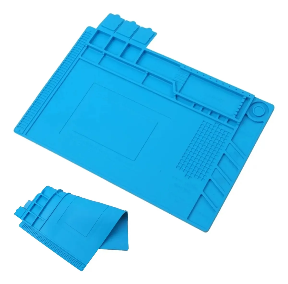 Cobertor de reparo de soldagem de silicone magnético antiestático azul