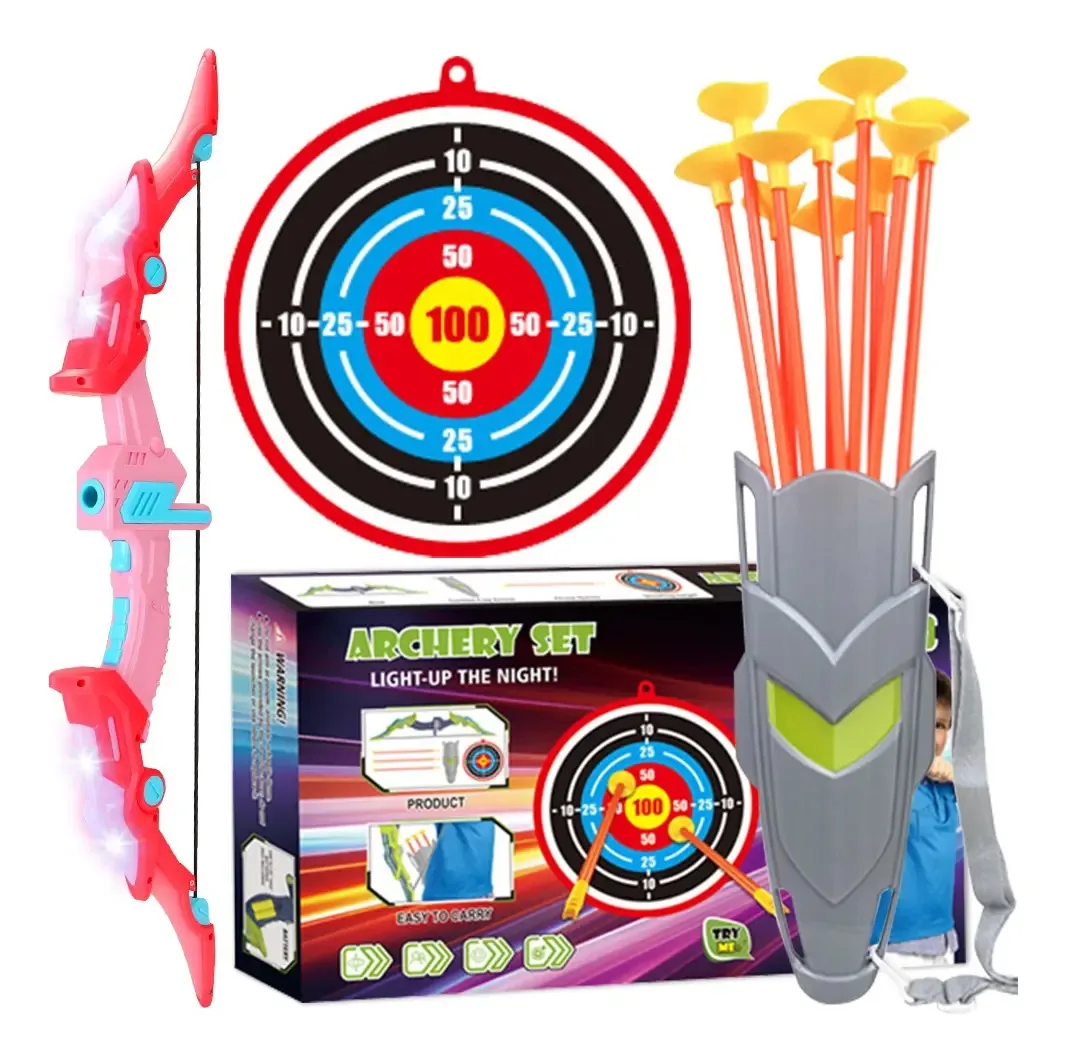 Conjunto de arco e flecha HomeChi Toy rosa -