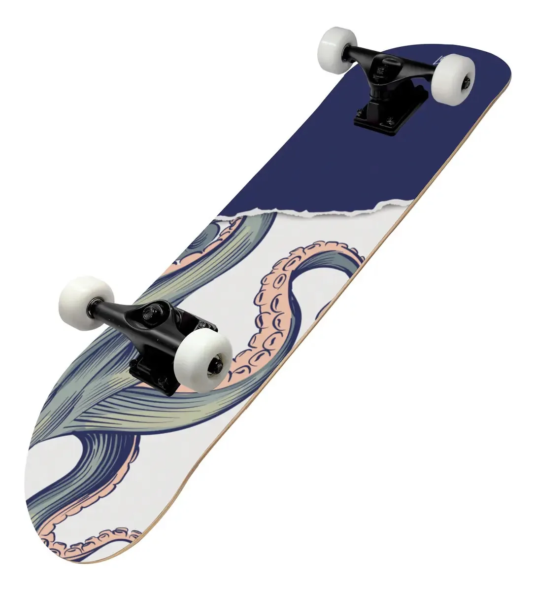 Skate Musa Maple, perfeito para níveis e idades, cor: rodas de polvo brancas