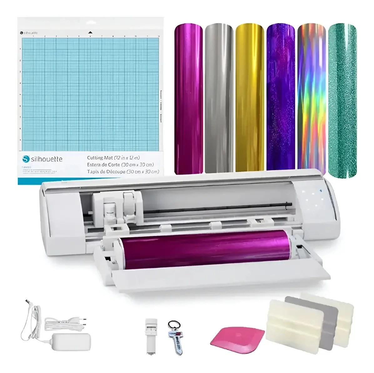Combinação têxtil de plotter de corte branca Silhouette Cameo 5