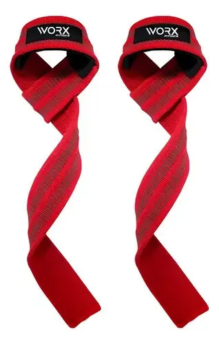Straps Lifting Straps Worx Weights Gym Gym Gym Gym, 2 cores vermelhas