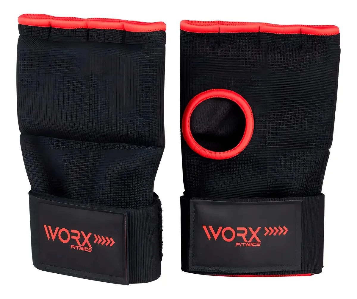 Tipo de bandagens de boxe: pulseira acolchoada Worx, preta, tamanho L