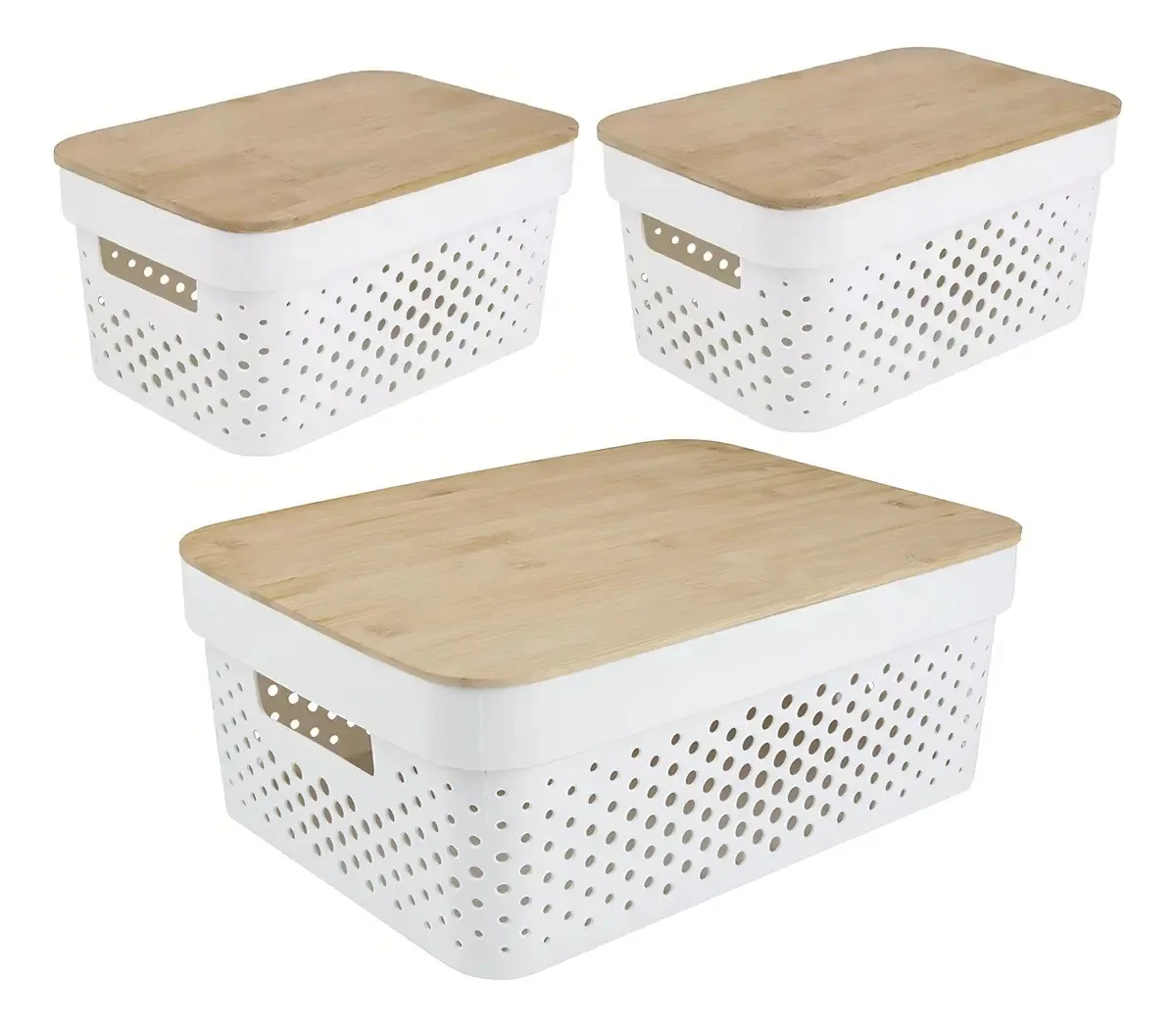 Caixas Organizadoras Plásticas Canastos Multiuso Set Casatua
