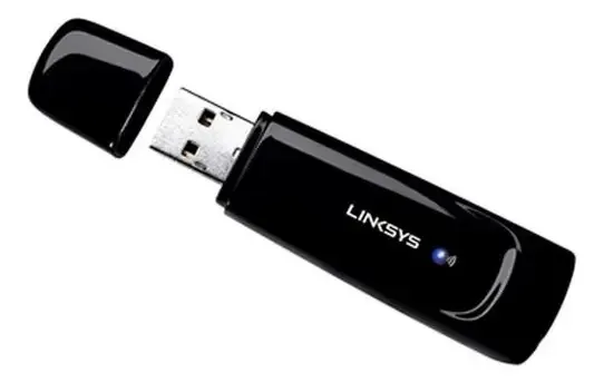 Adaptador de rede sem fio Linksys Wusb100 Usb 2.0 54 Mbps