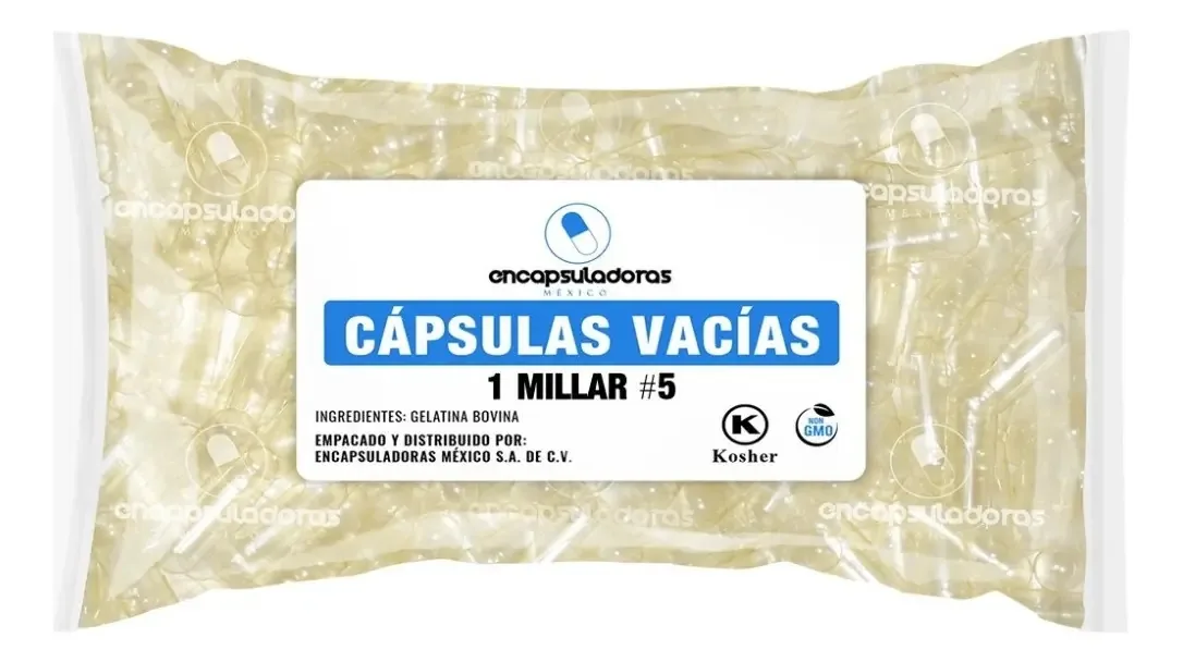 #5 Cápsulas vazias Millar, transparentes, de cor natural
