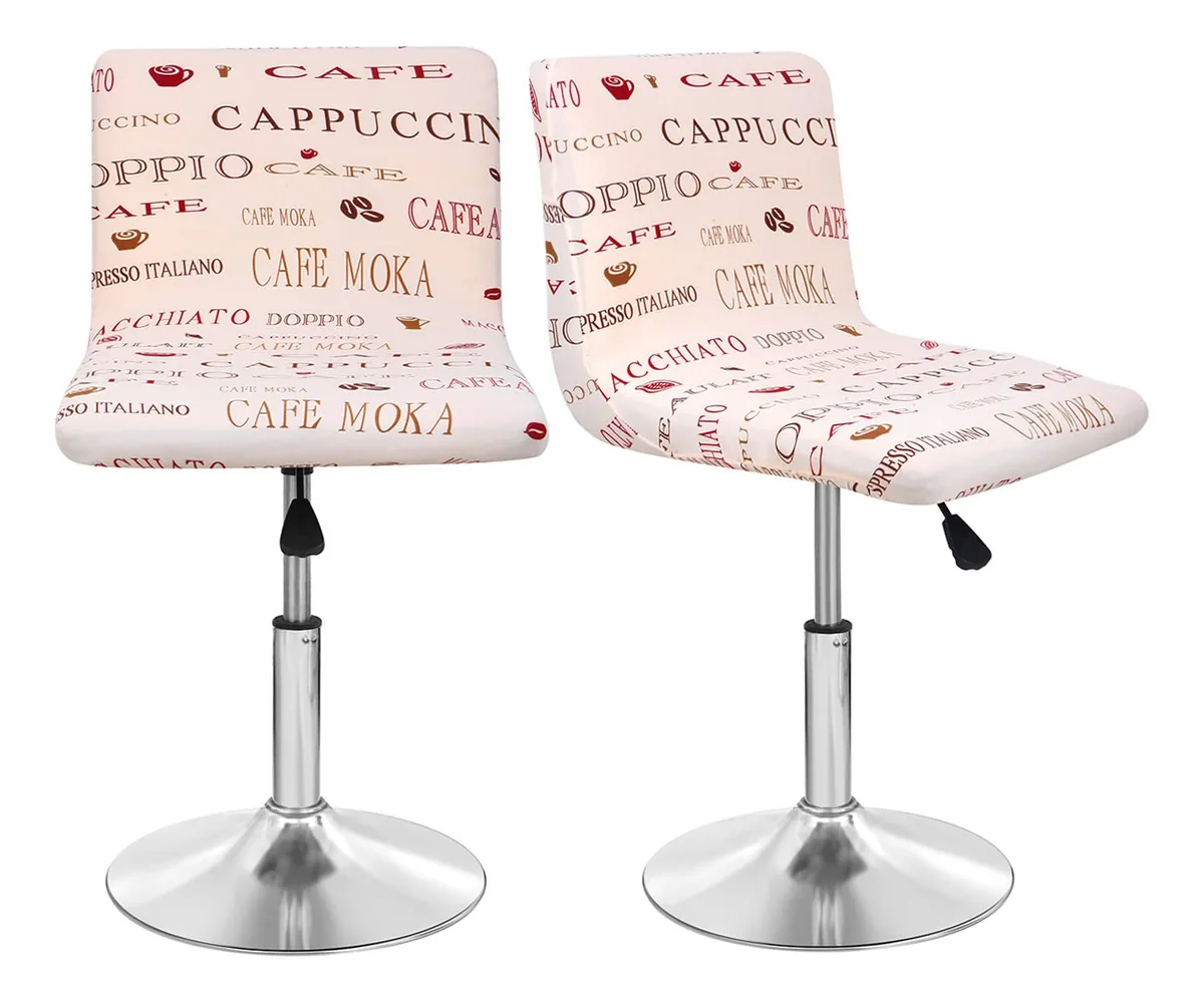 Deisy Dee Capas para Cadeiras de Jantar, Capas para Banquetas de Bar, Capas para Cadeiras de Bar, Pacote com 2