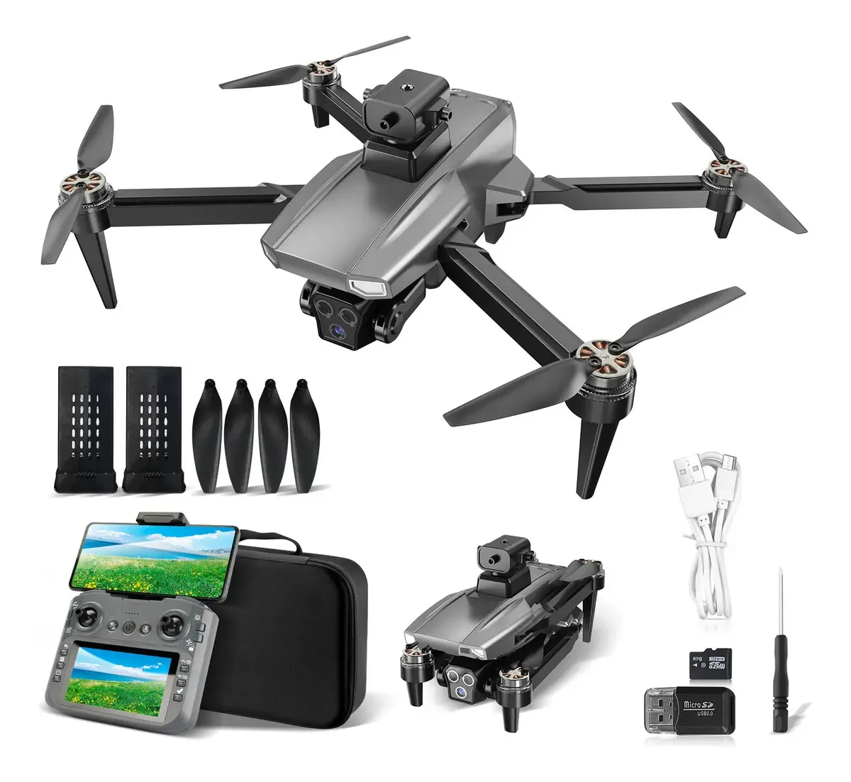 Drones L930 Profissionals Câmeras 360° E Câmera 4k Blushless Preto