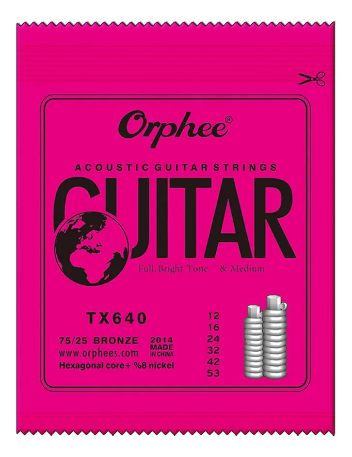 Corda De Guitarra Acústica Orphee 10 Peças Tx640