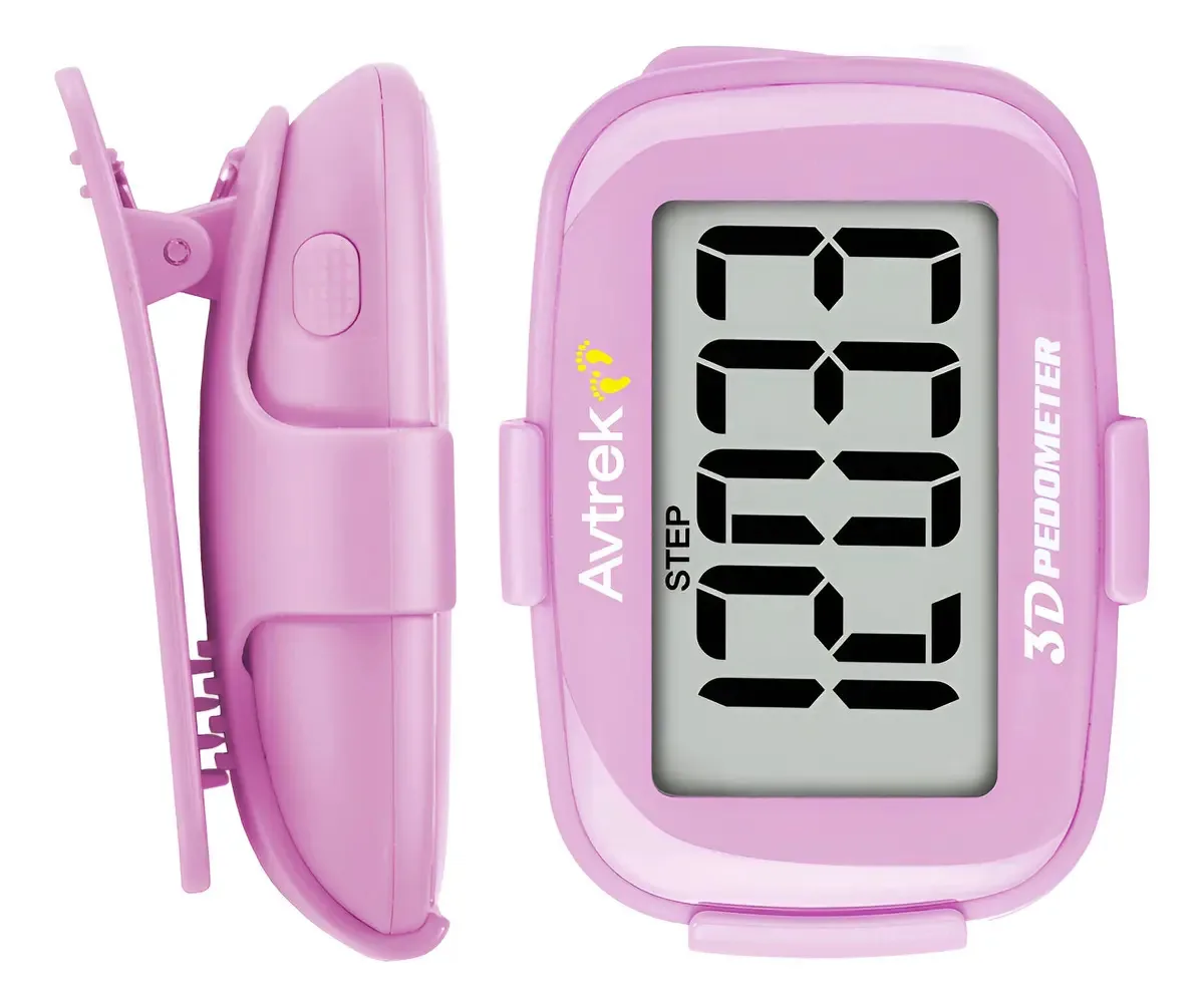 Contador de passos 3D Avtrek Precise com luz de fundo L. Cor preta