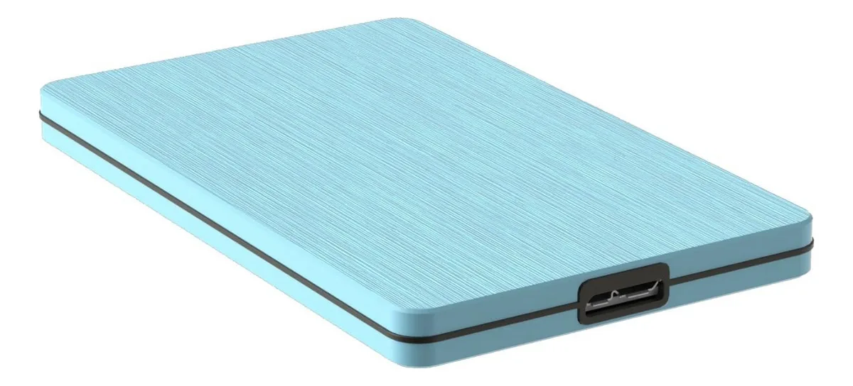 Fuzhik - Disco Rígido Externo de Metal de 2 TB / 500 GB / 120 GB, USB 3.0 Portátil para Backup Móvel, Adequado para PC de Computador, PS4, Laptop, TV Smart (azul, 1 TB)