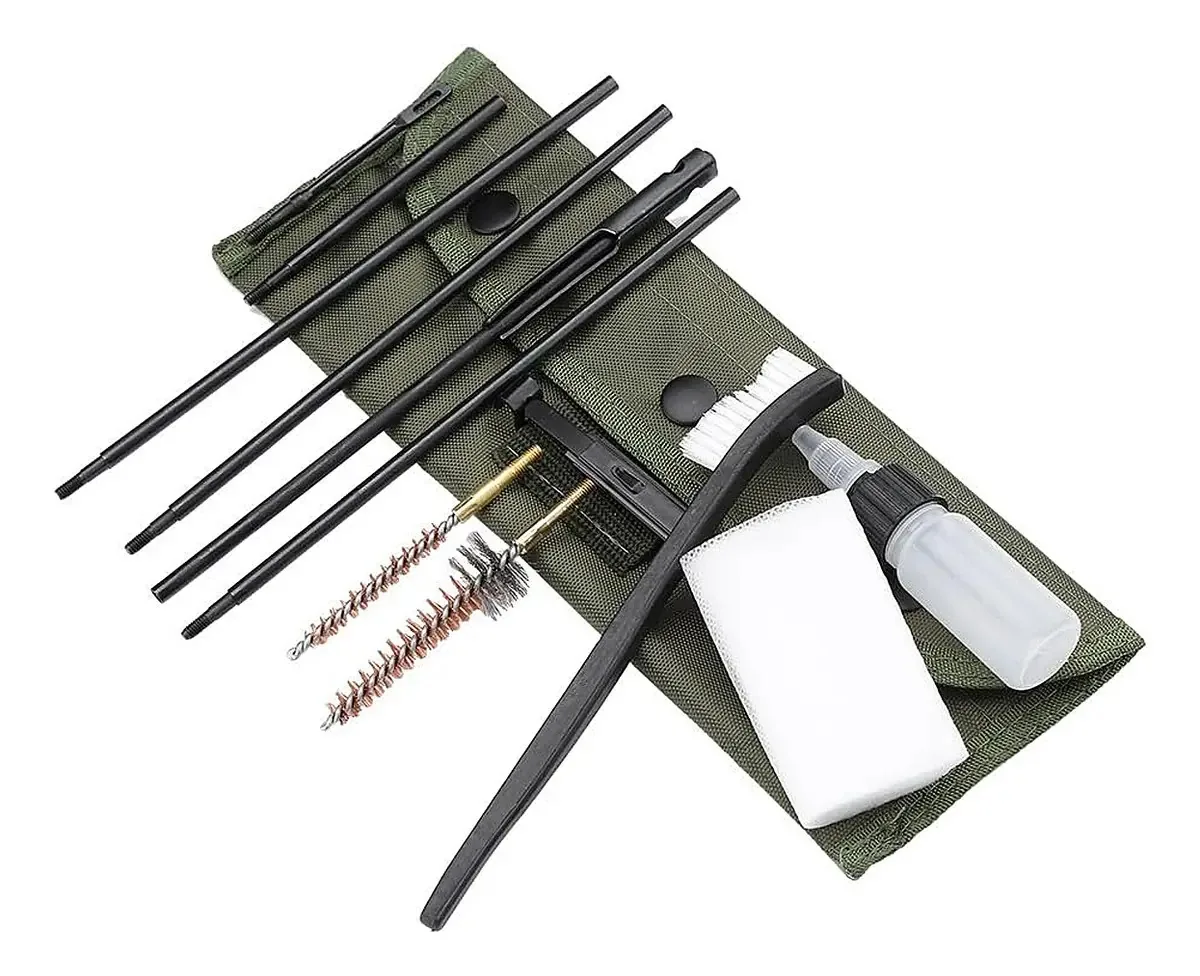 Kit de limpeza de pistolas de airsoft, kit de limpeza de 11 peças, kit de limpeza de espingarda, garrafa de óleo, kit de limpeza, pistolas longas, kit de limpeza de rifle, bolsa de transporte, Build®