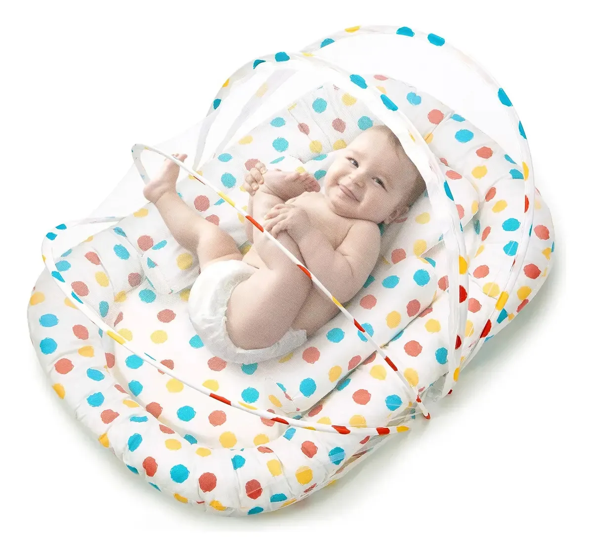Almofada Baby Bed Nest Baby Cradle Moises Baby Mosquiteiro Net, cor branca