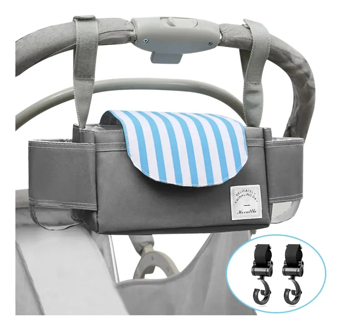 Bolsa organizadora universal para carrinhos de bebê com porta-copos