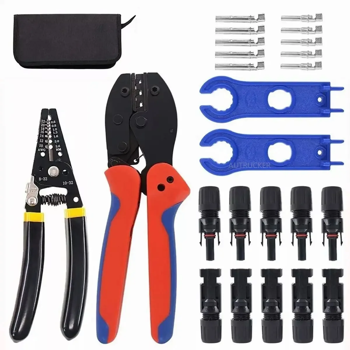 Kit Alicates de Crimpagem Conectores Mc4 Crimpadora Painel Solar