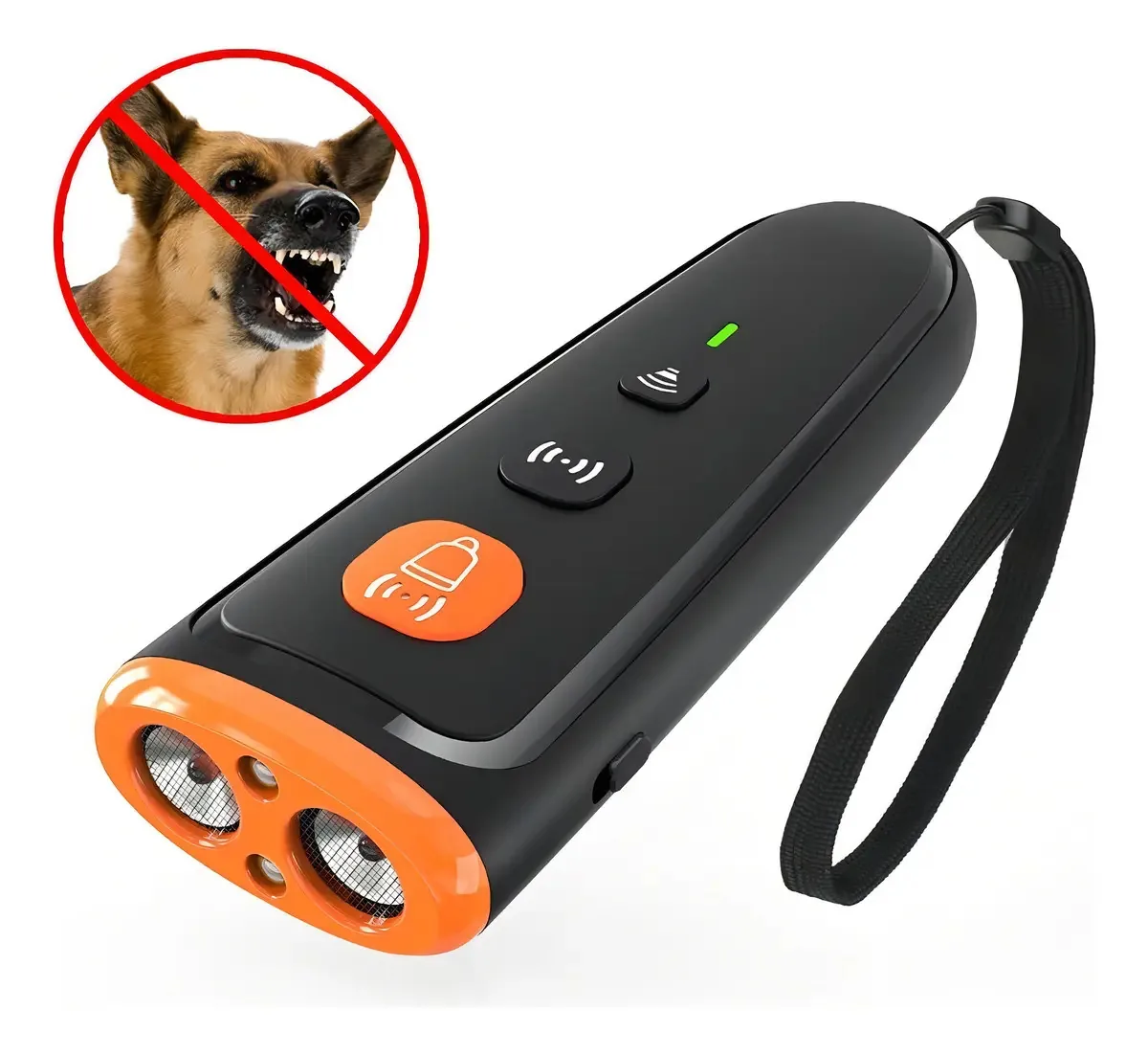 Treinador ultrassônico de cães e repelente de cor preta