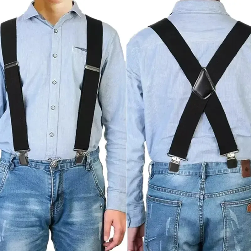 Alças de ombro elegantes ajustáveis e elásticas para homens