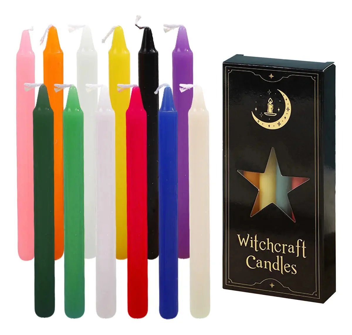 Velas longas de parafina, velas de alta qualidade, velas de 15 cm, 12 peças de cores