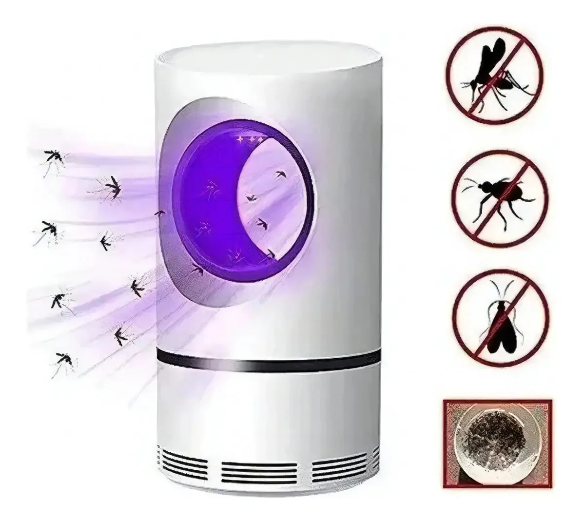 Lâmpada mata mosquitos, insetos, luz USB LED UV