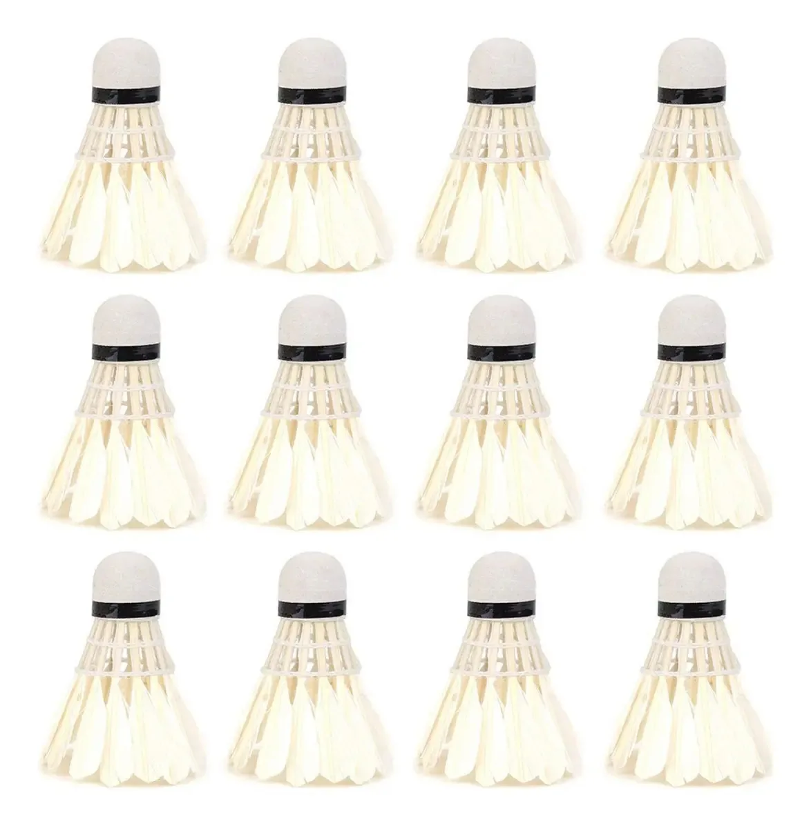 Alomejor 12 pcs/lote Petecas de Badminton Bola de Badminton Com Grande Estabilidade E Durabilidade Para Acessórios de Treinamento de Esportes ao Ar Livre