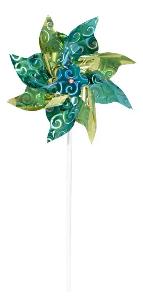 Youngy Cata-vento, Com Lantejoulas, Giros de Vento Coloridos, Para Festas de Jardim, Brinquedos de Vento, Azul e Verde