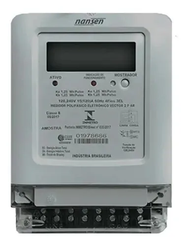 Medidor Consumo De Energia - Trifásico - Nansen - Vector 2