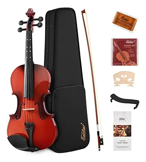 Conjunto de violino Eastar 1/2 para iniciantes, violino