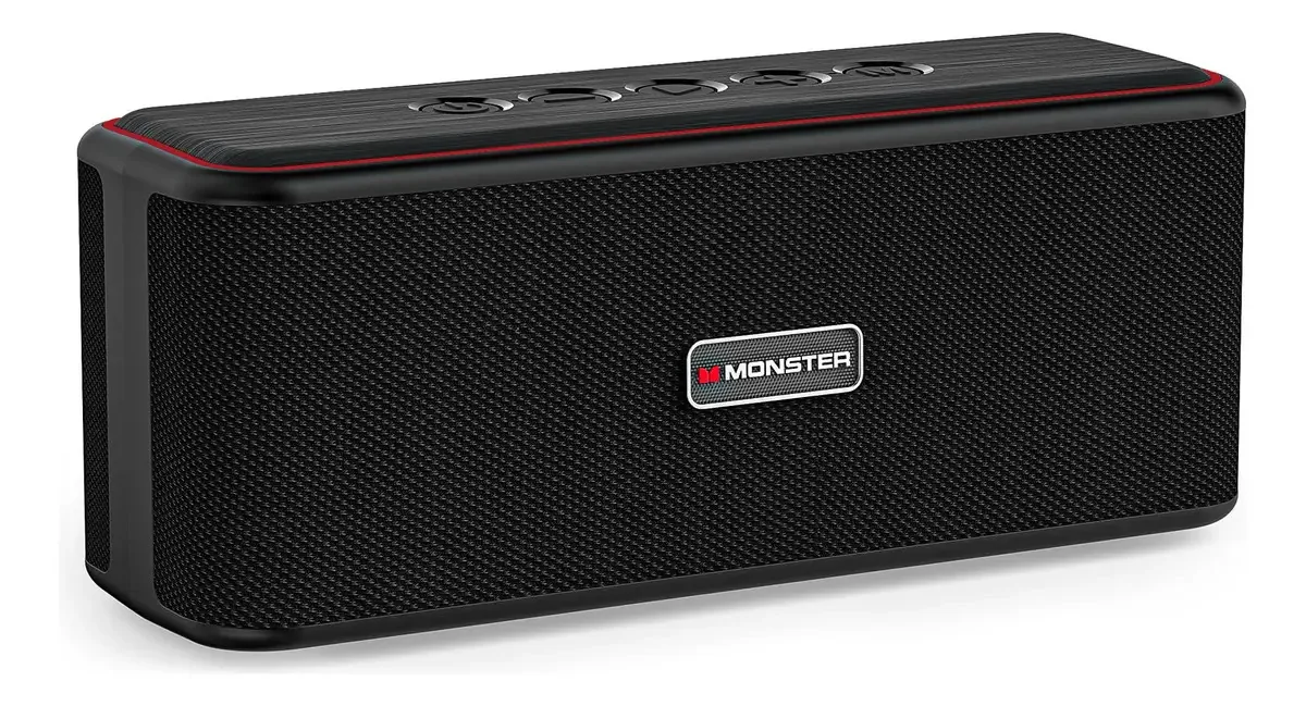Caixa de Som Monster S21 Portátil 30W RMS com Bluetooth 5.4 e Subwoofer IPX7