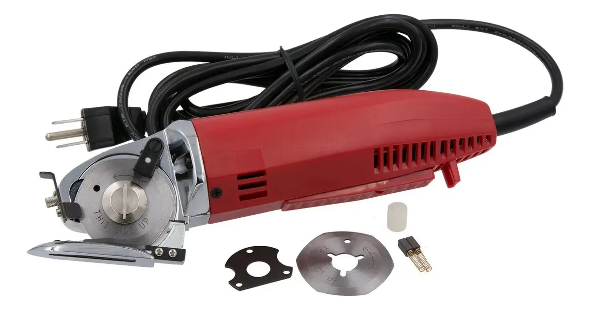 Cortador de Tecido Elétrico Rotativo Mini com Afiador
