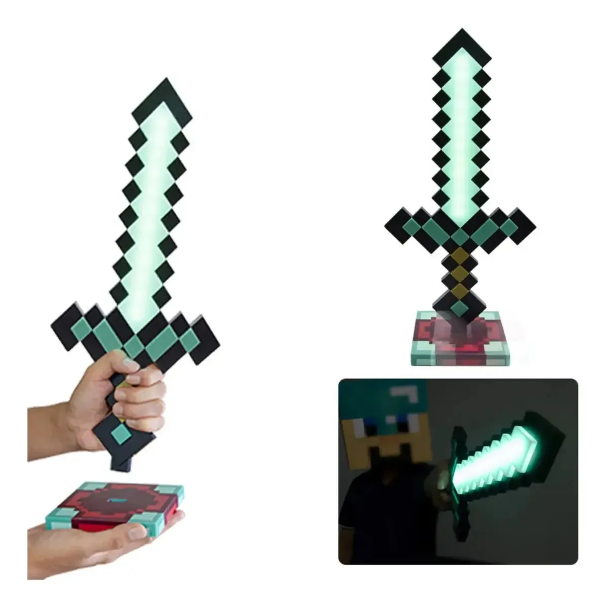 Brinquedo Minecraft Sword And Pick para crianças luminescente