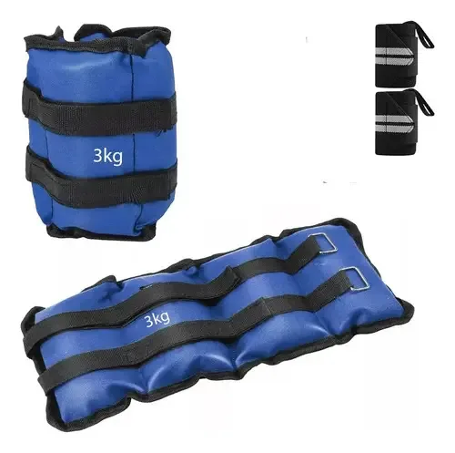 Par de leggings Desitadesi Weights Fitness Leggings de tornozelo 3 kg de peso no tornozelo Leggings Uma 3 kg cada leggings de tornozelo Pesos no tornozelo azul