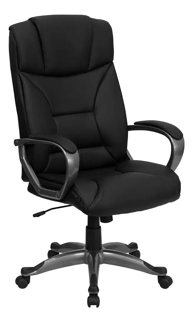 Mobiliário Flash High Back Black Leathersoft Executive Swi