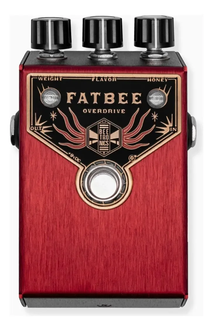 Pedal Beetronics Fatbee Overdrive Cor Vinho